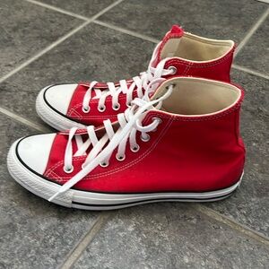 Red high-top Chuck Tayor’s